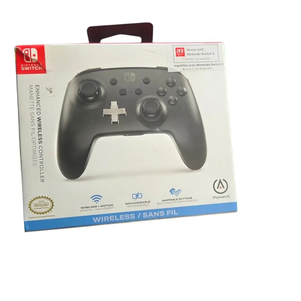 PowerA Enhanced Wireless Controller Nintendo Switch Black Rechargeable Tested